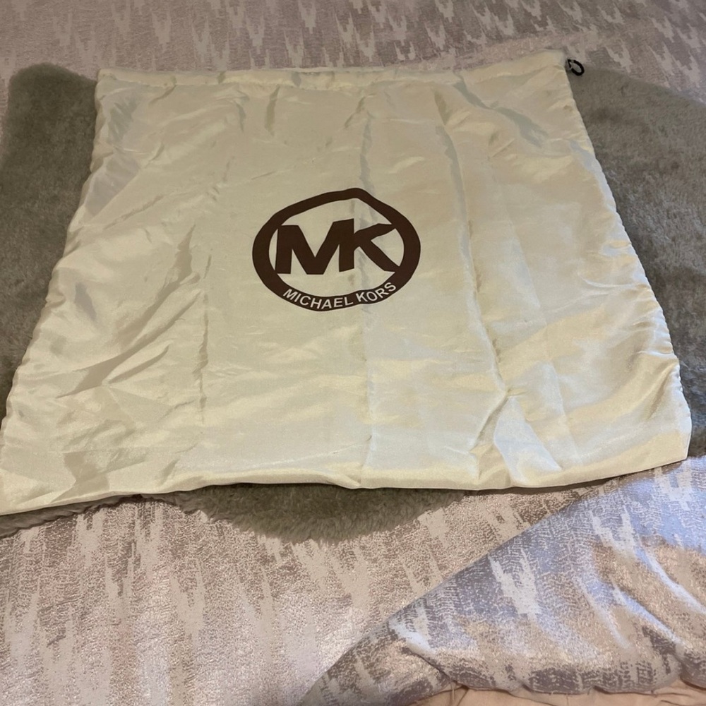 Michael Kors Cream and Gray Pillow Cover